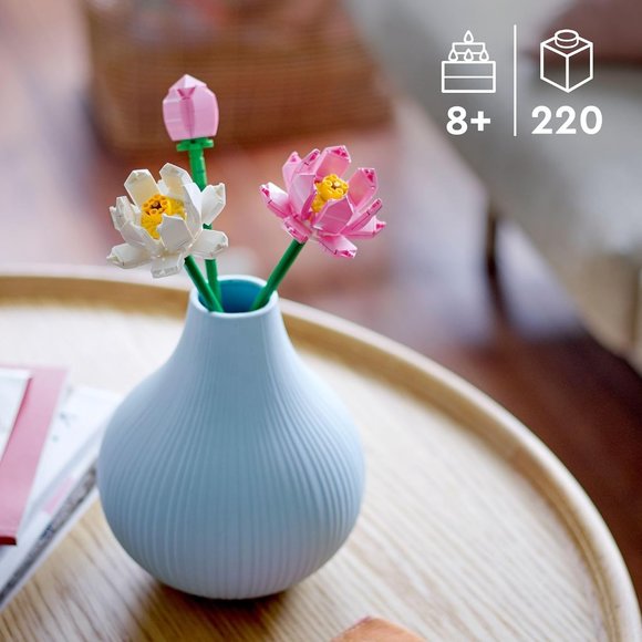 Lotus Flowers Building Kit, Artificial Flowers for Decoration, Gi Aesthetic - Picture 3 of 3